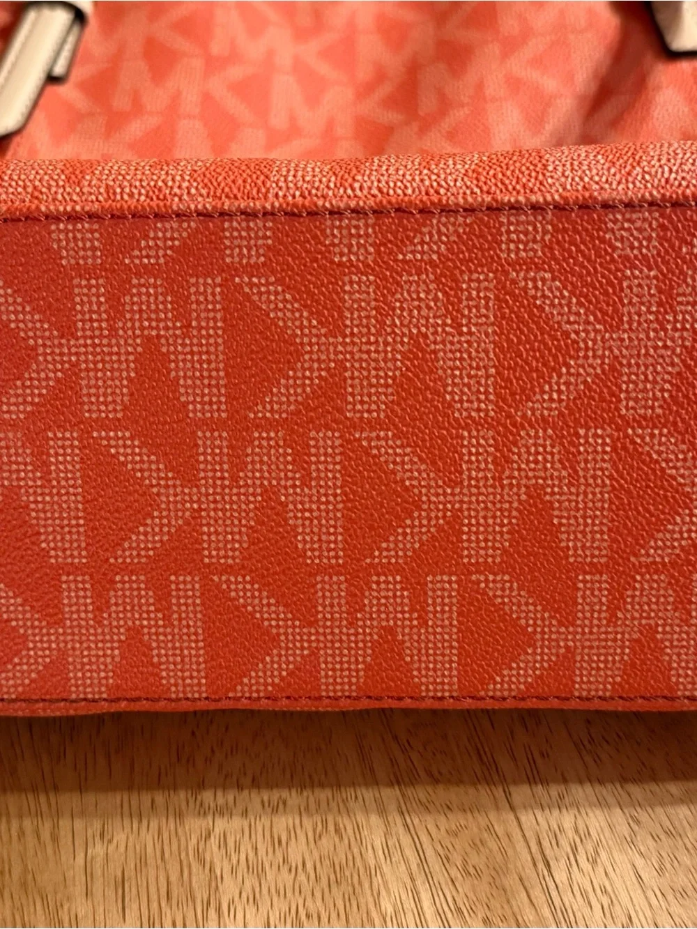 Michael Kors Signature Orange Tote with Matching Wallet